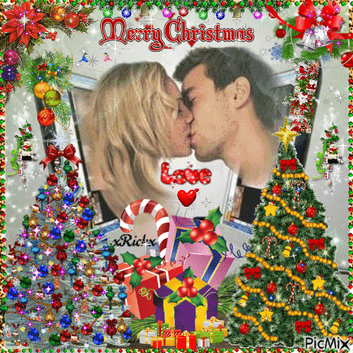 Christmas Lovers across the ocean    by xRick7701x - Free animated GIF