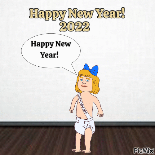 New Year's baby - GIF animado grátis