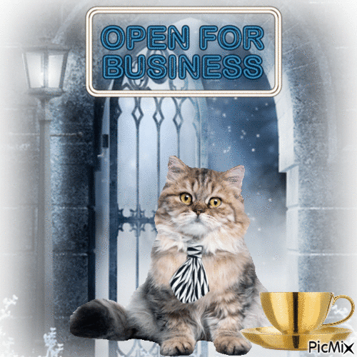 Open For Business - GIF animado grátis