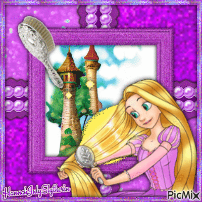 ♦Rapunzel Brushing her Hair♦ - Ingyenes animált GIF