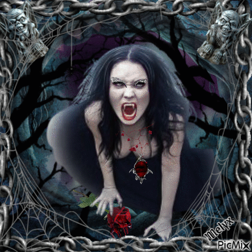 Lady vampire - GIF animado gratis