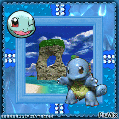 ♦Squirtle at the Beach♦ - Gratis animerad GIF