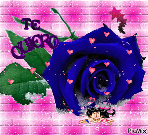 Te quiero rosa azul - GIF animate gratis