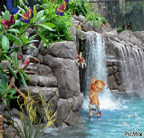 cachoeira encantada - Бесплатный анимированный гифка