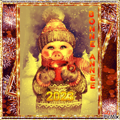 BONNE ET HEUREUSE ANNEE 2023 ! HAPPY NEW YEAR 2022 ! - Free animated GIF
