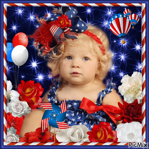 Patriotisches Baby - Gratis animeret GIF