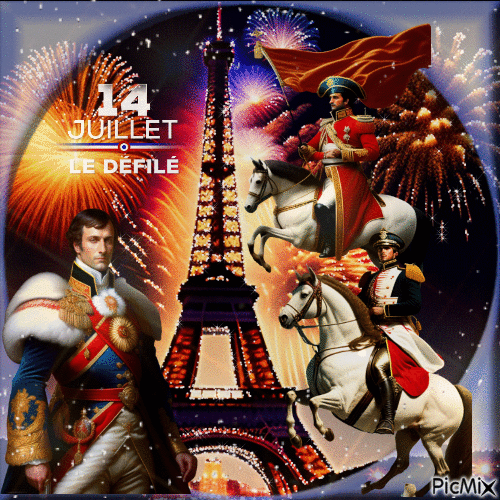 14. Juli – Nationalfeiertag Frankreichs - Безплатен анимиран GIF
