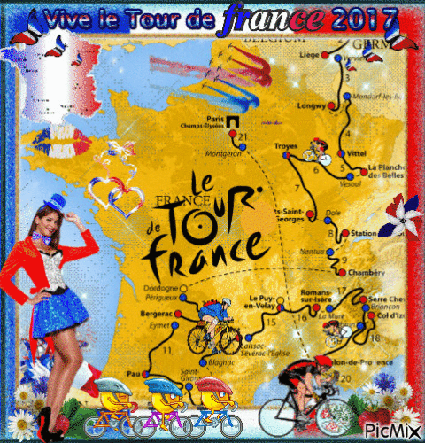 vive Le Tour de France - Nemokamas animacinis gif