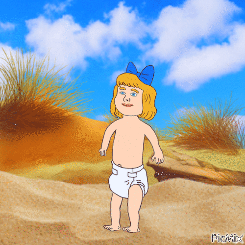 Beach baby - GIF animado grátis