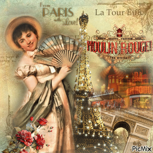 Liebe aus Paris - Vintage - 無料のアニメーション GIF