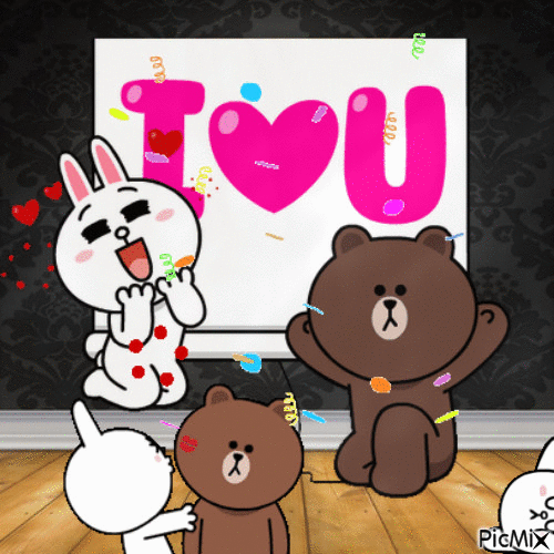 Brown & Cony - Free animated GIF