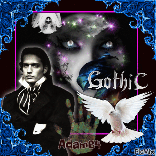 Gothic and white dove - Free animated GIF