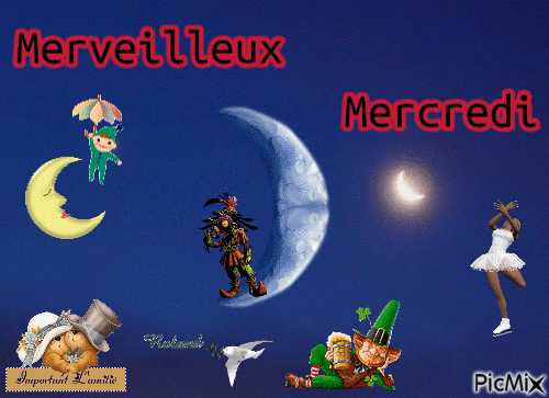 Merveilleux mercredi - Бесплатный анимированный гифка
