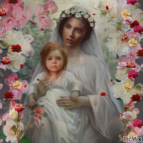 Our Lady of the Roses. - Free animated GIF