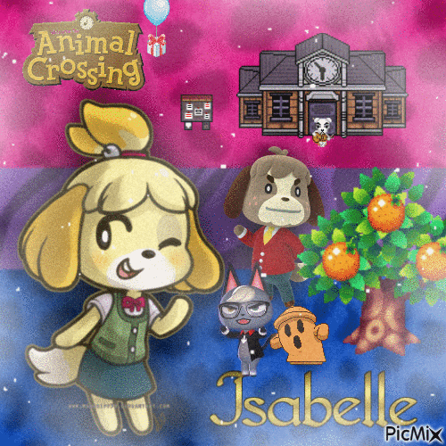bisexual pride with isabelle - 無料のアニメーション GIF