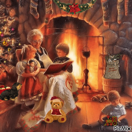 Weihnachts-Oma - Free animated GIF