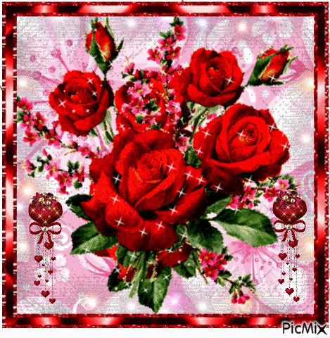 Red roses - Besplatni animirani GIF