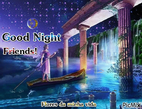 Good Night Friends - Ilmainen animoitu GIF