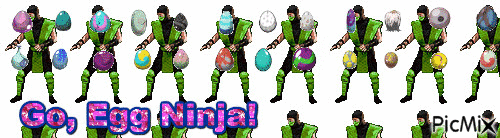 Egg Ninja - GIF animado gratis