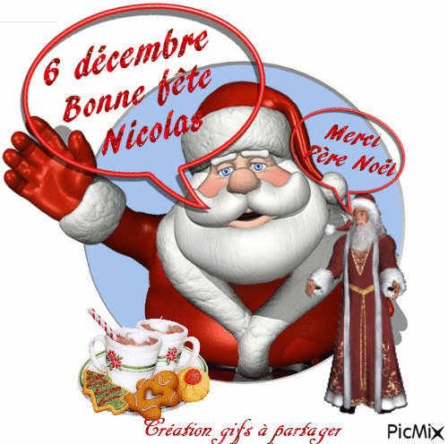 Bonne fête St Nicolas - Безплатен анимиран GIF
