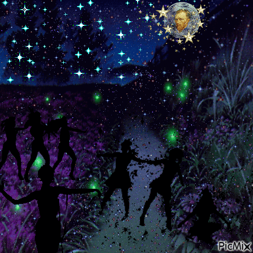 Starry Night - GIF animado gratis
