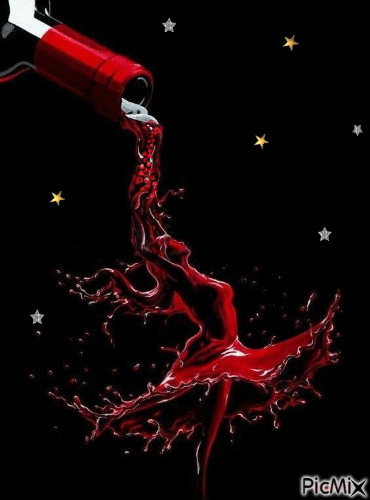 Escanciando vino - Nemokamas animacinis gif