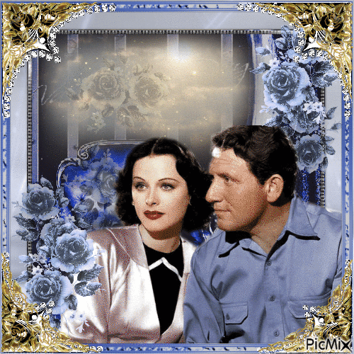 Hedy Lamarr & Spencer Tracy - GIF animado gratis