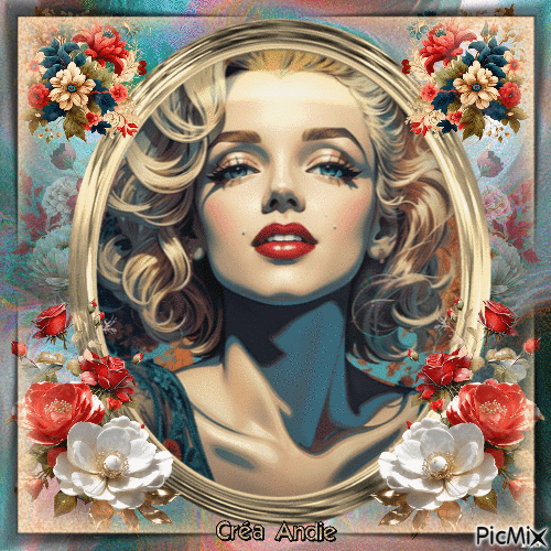 Marilyn Monroe, Actrice américaine - Darmowy animowany GIF