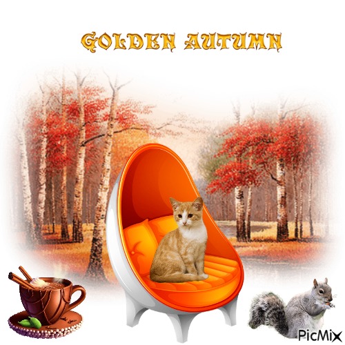 Golden Autumn Moments - gratis png