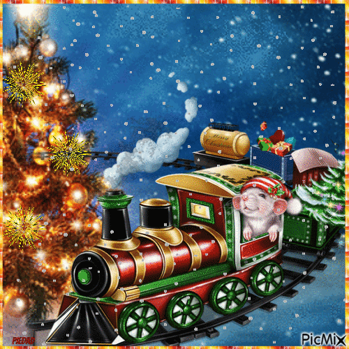 CHRISTMAS TRAIN - Ingyenes animált GIF