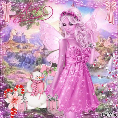 Contest "Pink Fairy - Christmas" - Безплатен анимиран GIF
