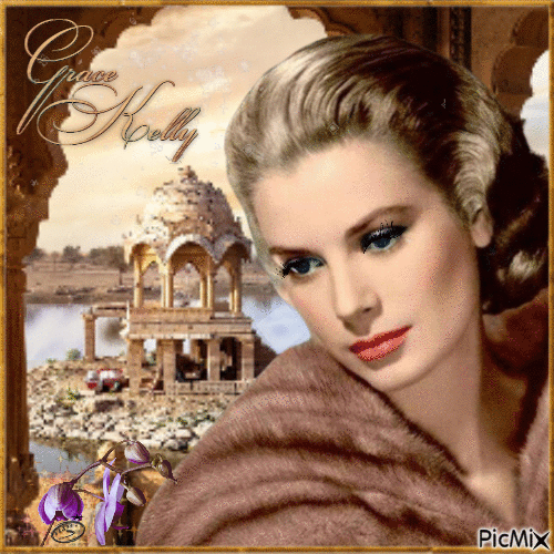 Grace Kelly Portre - Free animated GIF