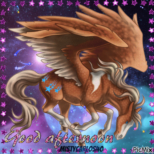 Pegasus Good Afternoon - Nemokamas animacinis gif