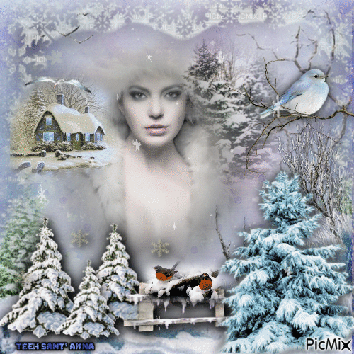 A Dama do inverno - Besplatni animirani GIF
