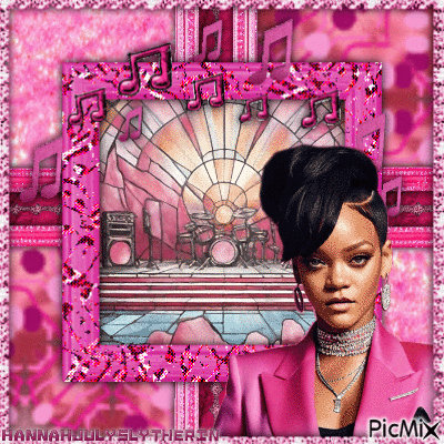 [♫]Rihanna in Pink[♫] - Free animated GIF