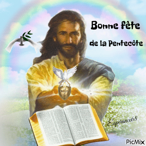 🤍 Bonne fête de la Pentecôte 🤍 - Δωρεάν κινούμενο GIF