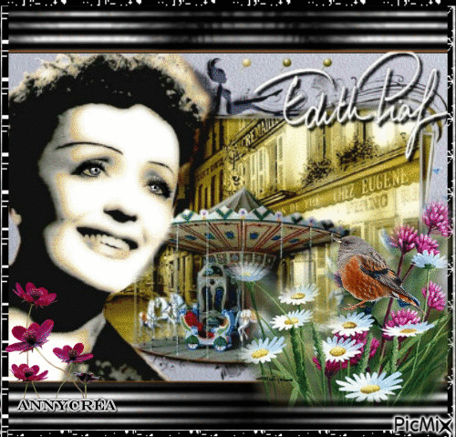 Edith Piaf III - Free animated GIF