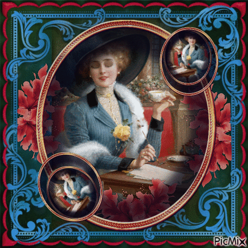 Artiste Paul Emile Vernon (1872-1920) - GIF เคลื่อนไหวฟรี