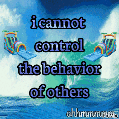 I cannot control the behavior of others - GIF animado grátis