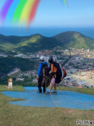 Voo de Paraglider 02 - Gratis animerad GIF