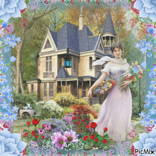 Victorian House - Free animated GIF