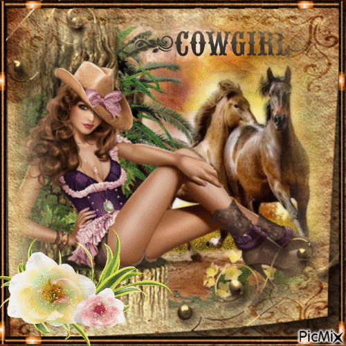 Cowgirl - GIF animé gratuit