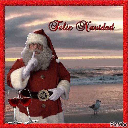 Santa se fue de vacaciones!! :D - GIF animado gratis