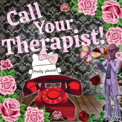 therapy call your therapist - Gratis geanimeerde GIF