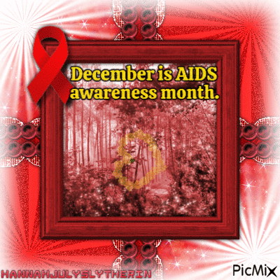 {December is AIDS Awareness Month} - Бесплатный анимированный гифка