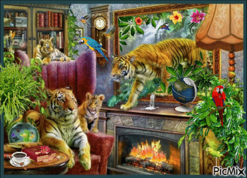 Tiger Dreams - GIF animado grátis