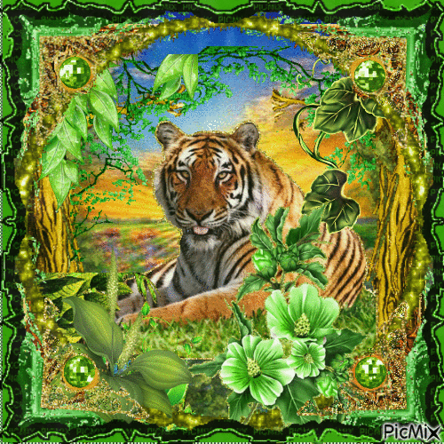 spring tiger - Gratis geanimeerde GIF