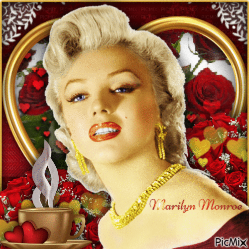 Portrait of Marilyn Monroe-RM-10-25-23 - Free animated GIF
