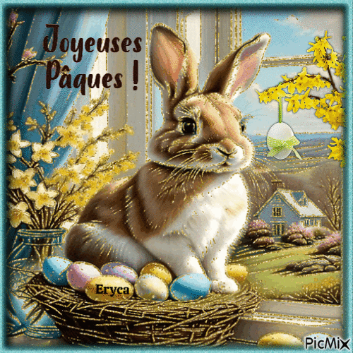 Joyeuses fêtes de Pâques ! - Бесплатни анимирани ГИФ