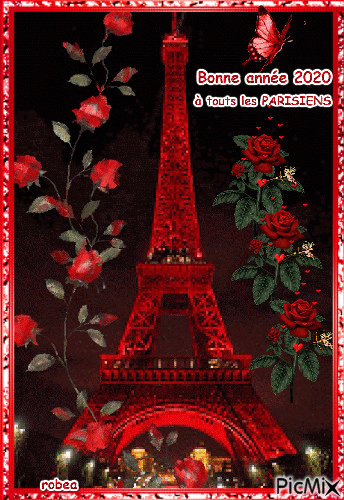 Bonne année à touts les parisiens - Darmowy animowany GIF